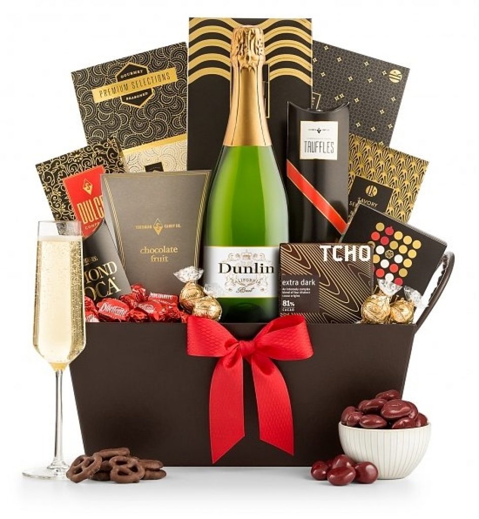 Sparkling Wine and Chocolate Gift Basket Gifter World