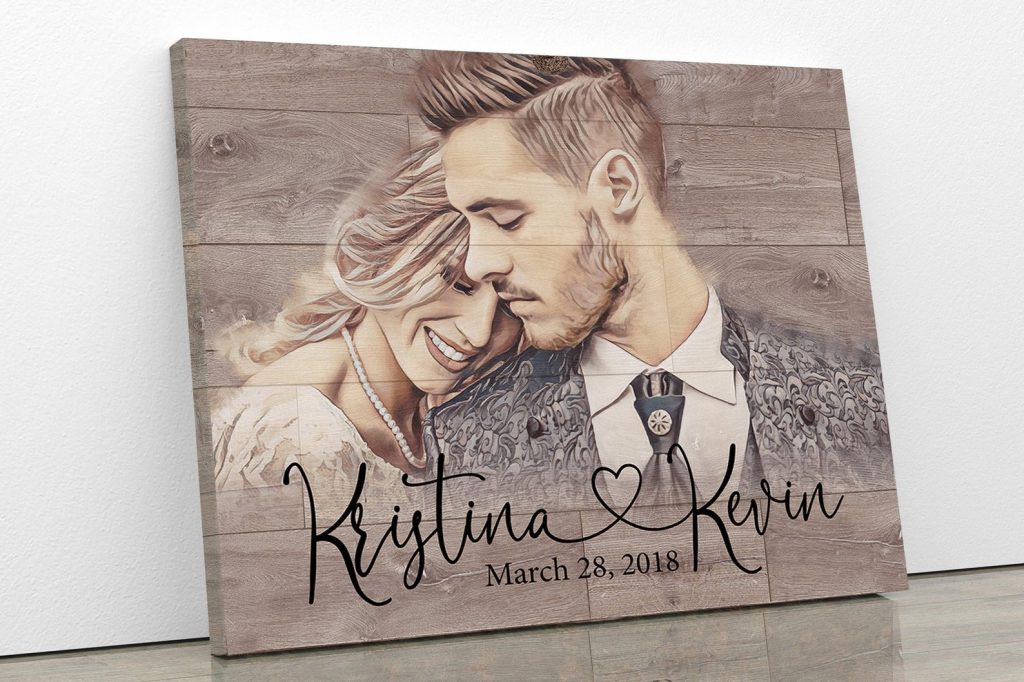 portrait on wood romantic 5th anniversary gifts gifter world