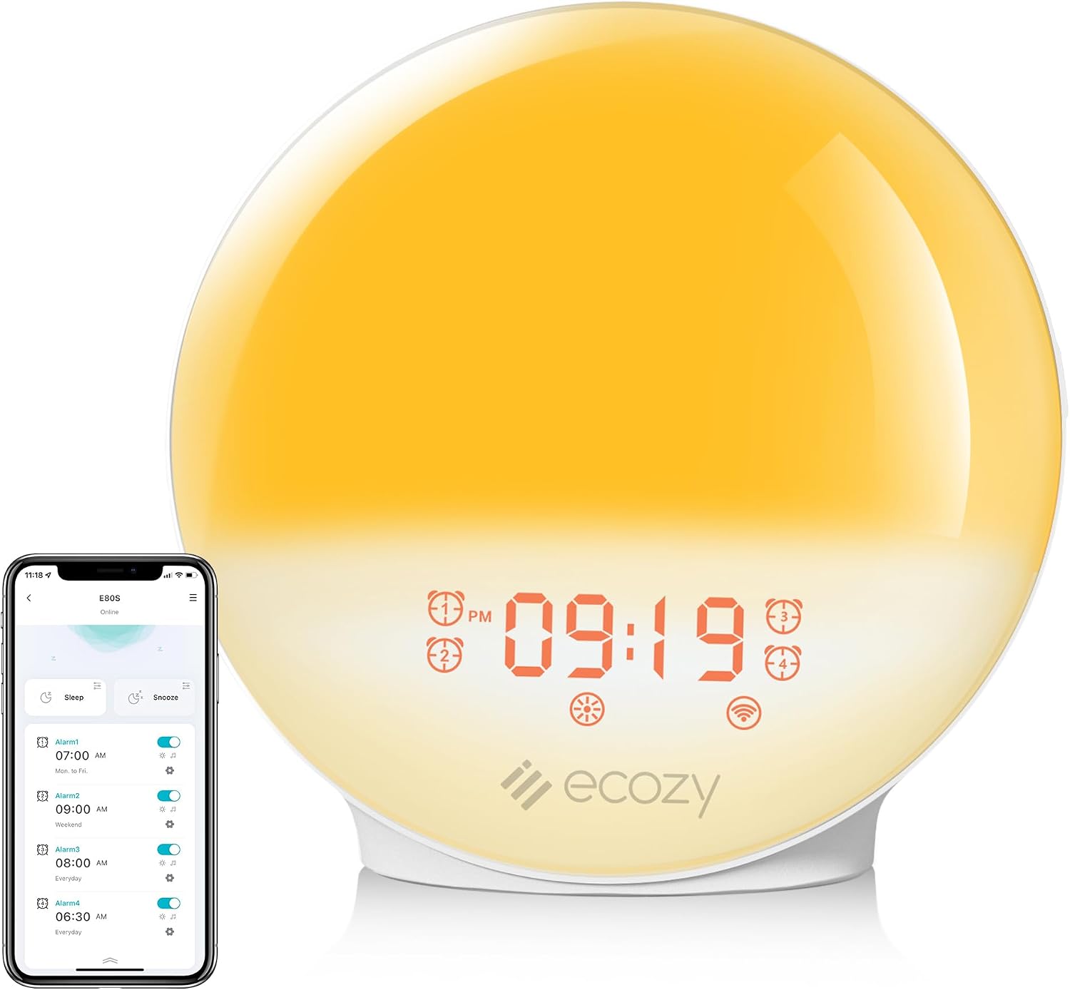 Sunrise Simulation Smart Alarm Clock