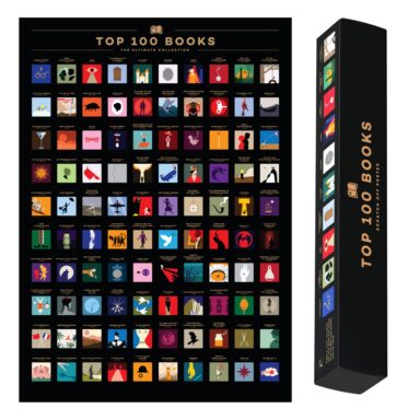 Top 100 Books Scratch Off Poster