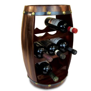 Wooden Barrel Wine Rack and Storage