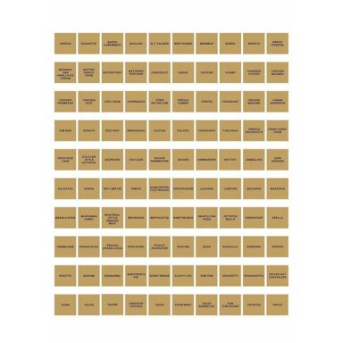 Greatest 100 Foods of The World Scratch Off Travel Print