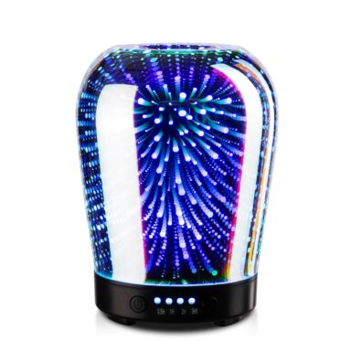 LED Essential Oil Diffuser – 3D Glass Aromatherapy