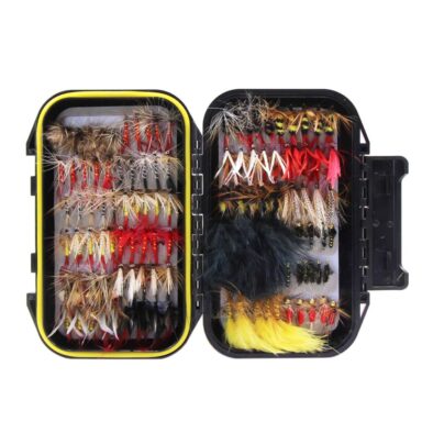 FISHINGSIR Fly Fishing Kit – 120-pieces, Handmade Flies