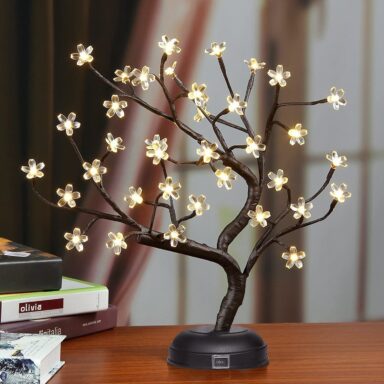 LED Cherry Blossom Bonsai Light Decor