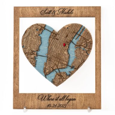 Custom GPS Coordinates Sign for Couples