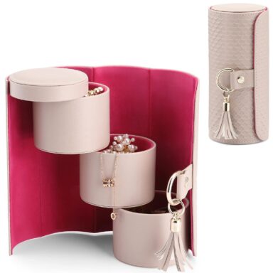 Vlando Viaggio Small Jewelry Case, Travel Accessory Storage Box