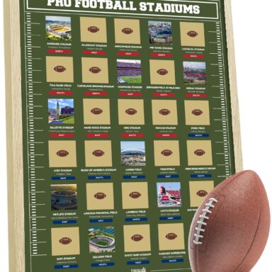 Personalized Football Stadiums Photo Map