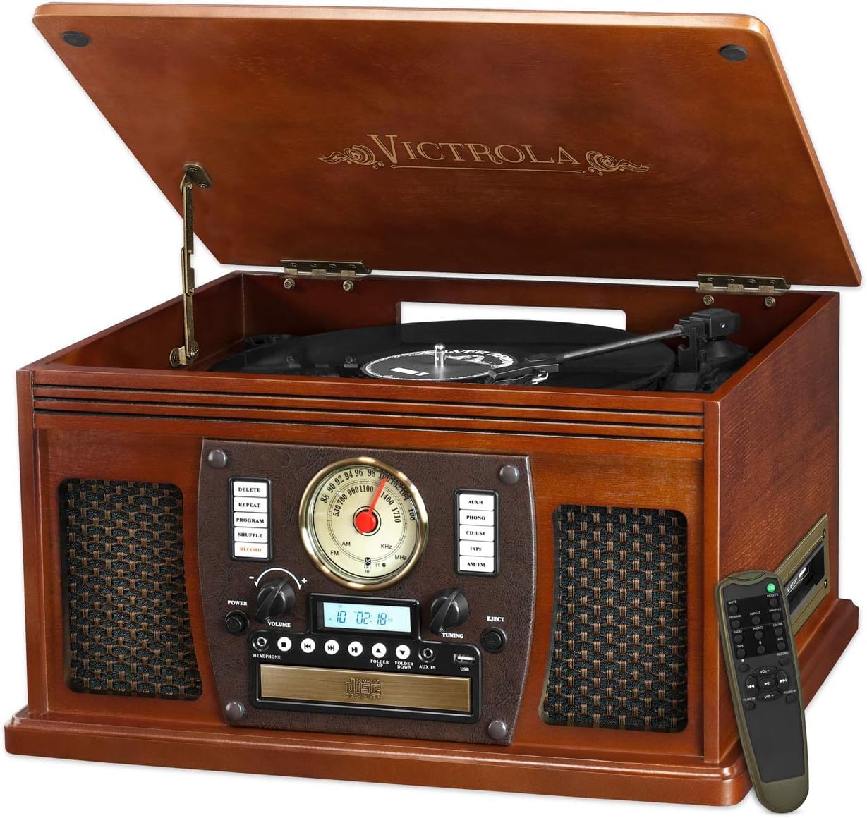 8-in-1 Classic Bluetooth Record Player