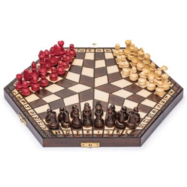 Wooden Three Person Chess Board
