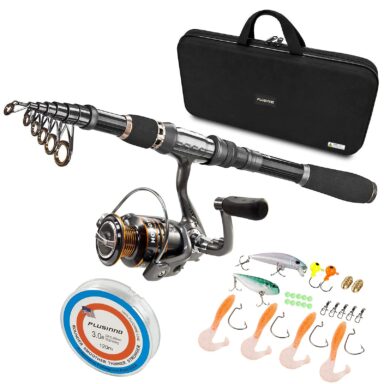 Compact Fishing Pole – Telescopic Rod and Reel Set