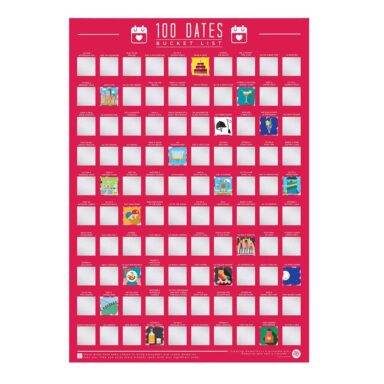 100 Dates Bucket List Scratch Off Poster