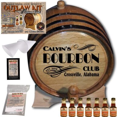 Personalized Whiskey Making Kit with Barrel