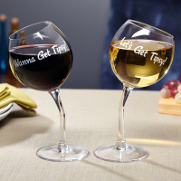Let’s Get Tipsy Wine Glasses